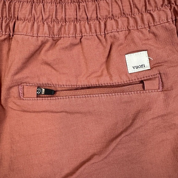 Vuori Red Athletic Shorts Elastic Waistband Lightweight - Picture 6 of 12